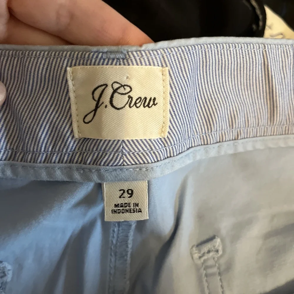 J. Crew Women's Slim Boyfriend Chino Pants Light Blue Tag Size 29, Fits 34‎